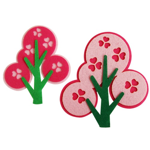 [무지개나라]펠트작은꽃나무(분홍)